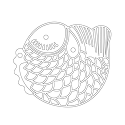 백자청화물고기형연적(3286)