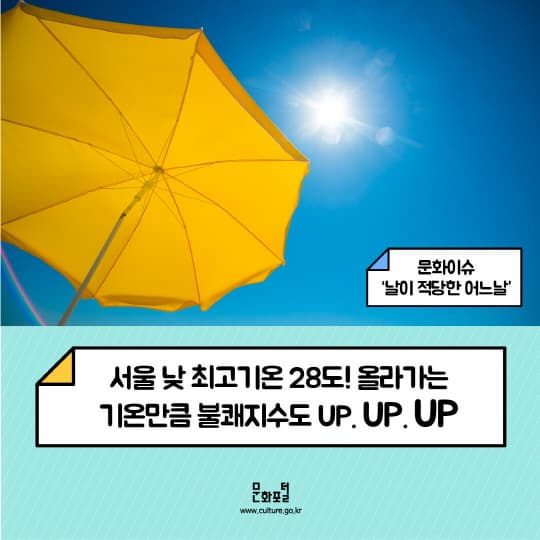 서울 낮 최고기온 28도! 올라가는 기온만큼 불쾌지수도 UP.UP.UP