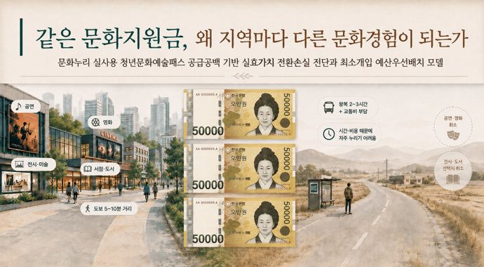 같은 문화지원금, 왜 지역마다 다른 문화경험이 되는가