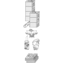 묵채문방구책가도(103)