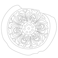 인동당초문 수막새(24253)