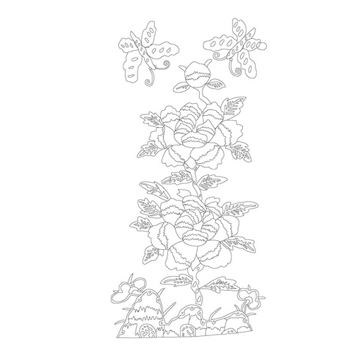 나비문,모란문(11805)