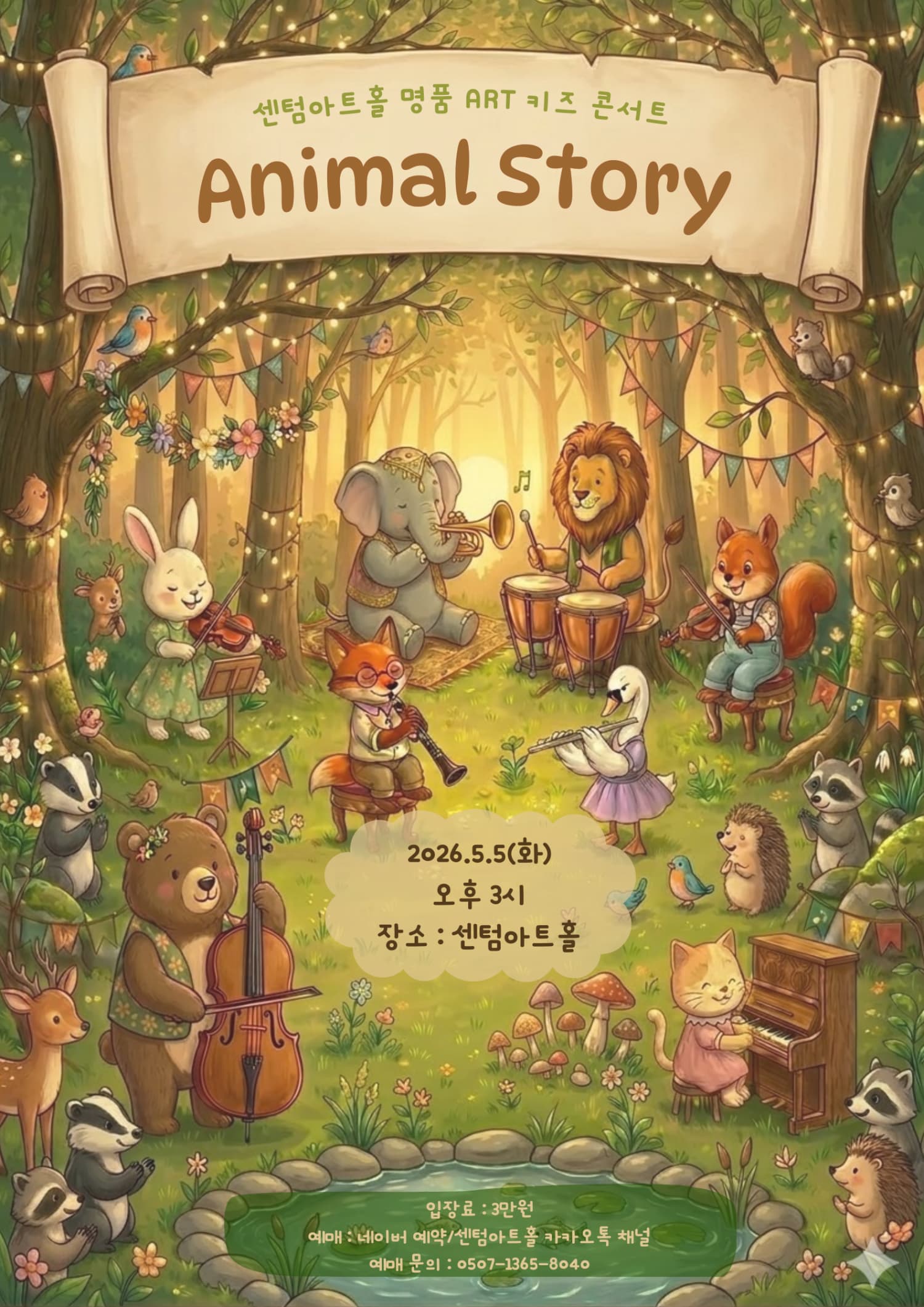 센텀아트홀 명품 ART 키즈콘서트: Animal Story | 2026-05-05 오후 3시 | 센텀아트홀
